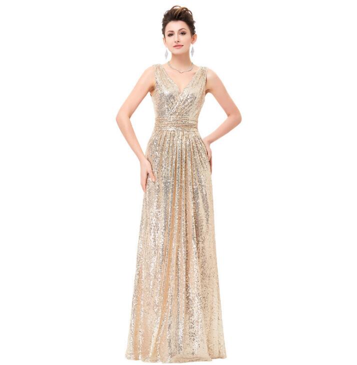 Rose Gold Sequin Bridesmaid Dresses - runwayfashionista.com