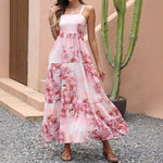 Strapless Ink Pocket Maxi Dress - Floral