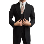 Men's Black Longline Suit Jacket
