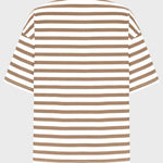 Casual Striped Quarter Sleeve T - Shirt - runwayfashionista.com