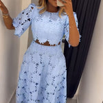 Elevate Your Look: A Modern Twist on the Classic Two-Piece Set - bue