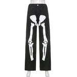 Skeleton Bone Graffiti Jeans