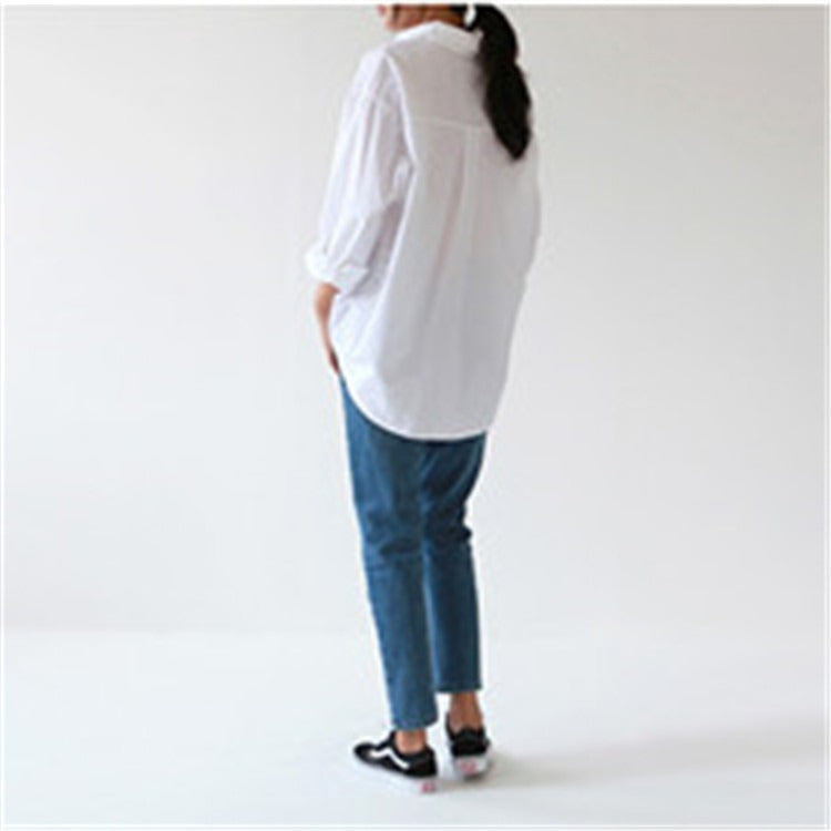 Long sleeved loose fitting shirt