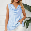 Solid Cowl Neck Top - runwayfashionista.com