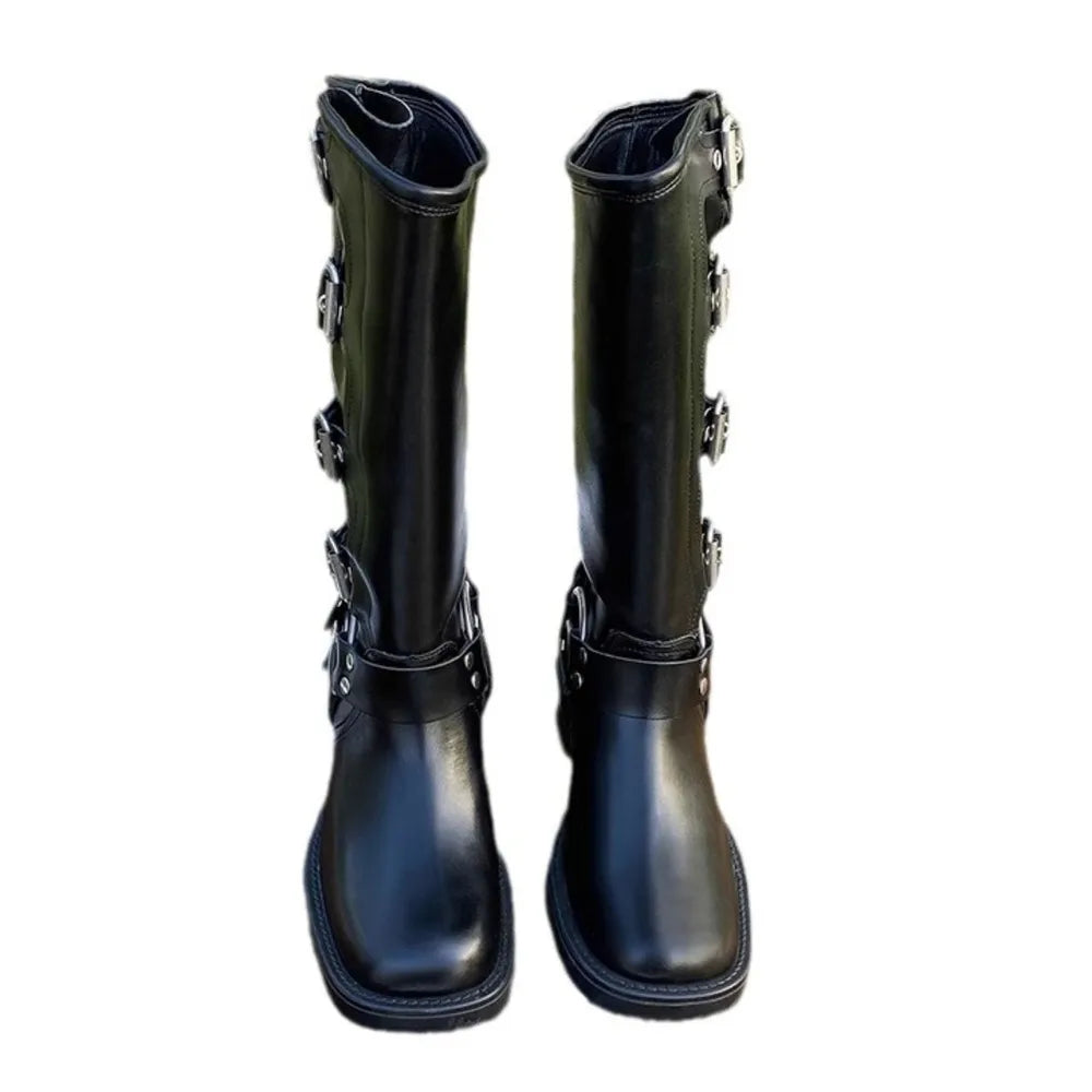 Comfortable Round Toe Block Heel Boots