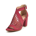 Fish Mouth Sandals - red