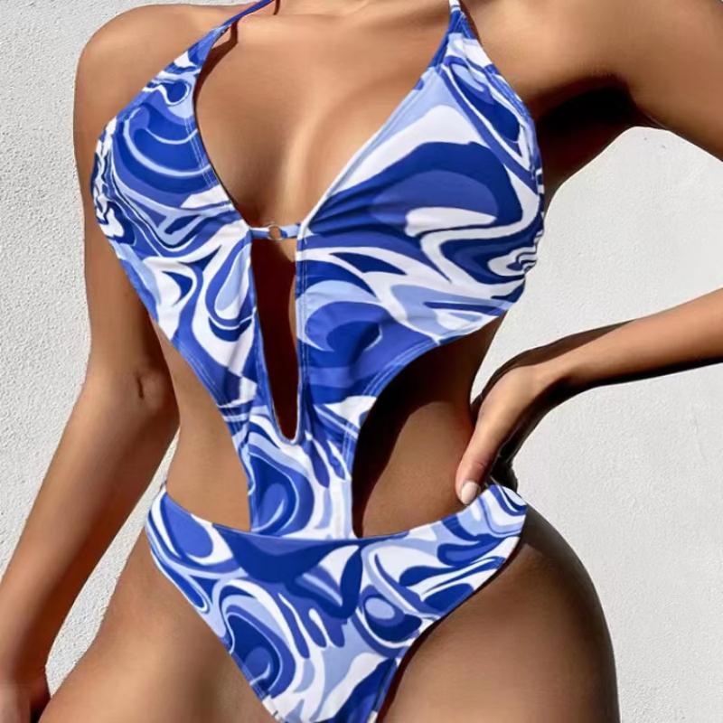 One Piece Printed Swimsuit