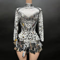 Sparkling Sequins Long Sleeved Mini Dress