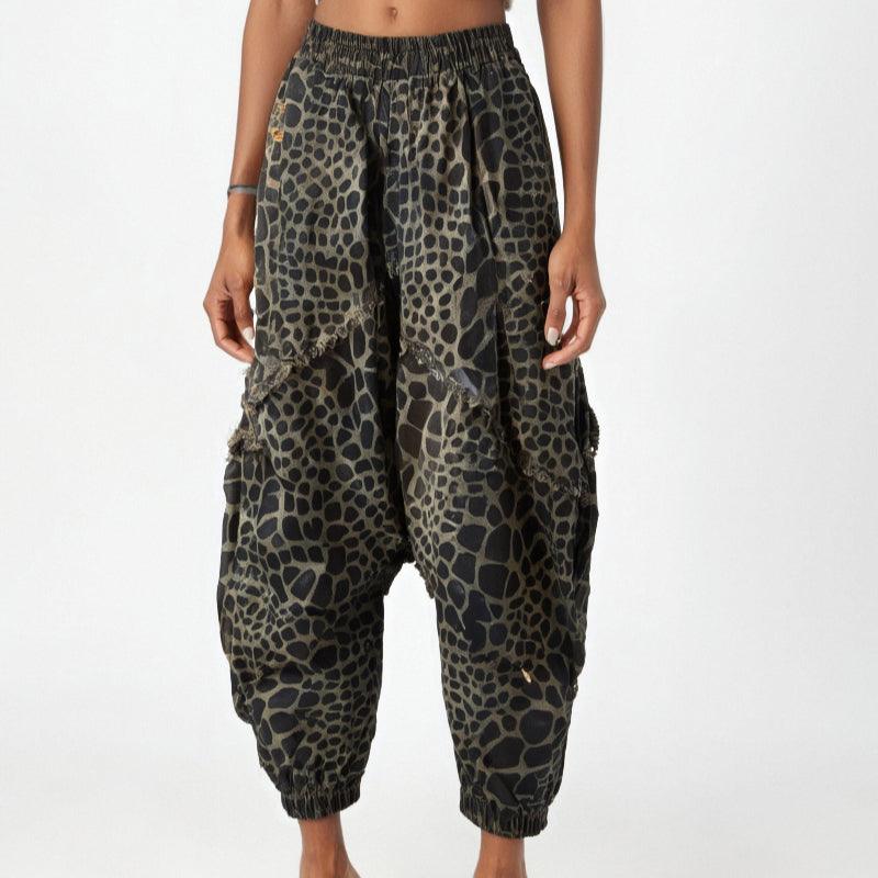 Loose Printed Harem Pants