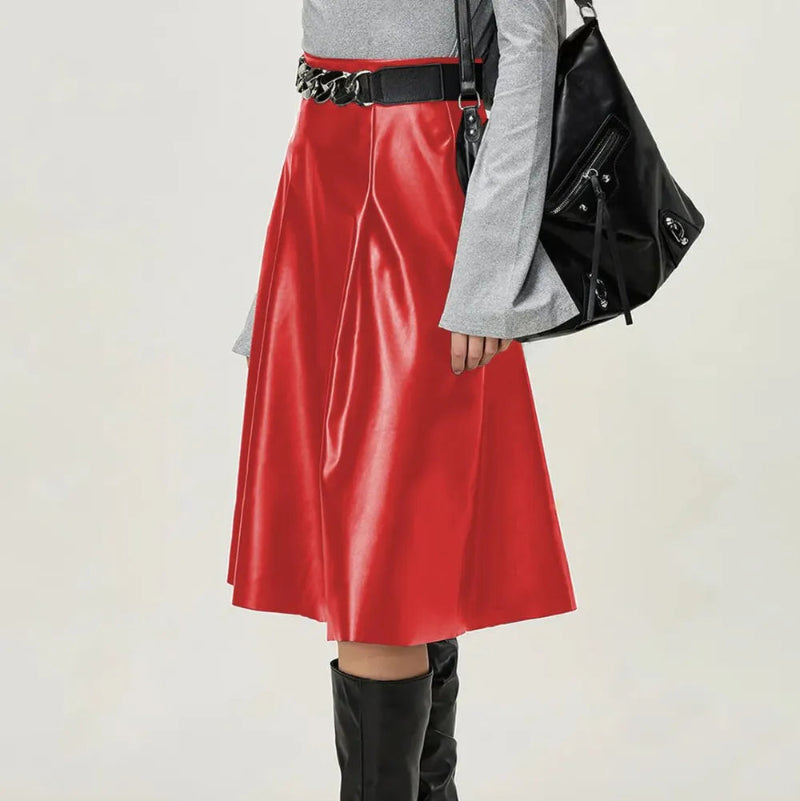 High Waist Skirt with Zipper