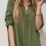 Bold Shirt Dress with Daring Side Slits