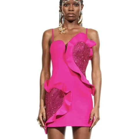 Pink Mini Bandage Dress