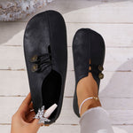 Ins Square Toe Slip-on Flats - black