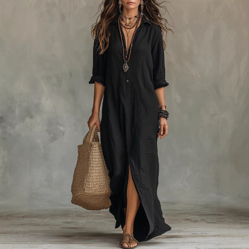 Long-sleeve Maxi Dress
