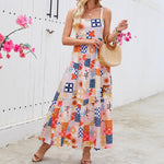 Love Flower Print Bohemian Maxi Dress - Floral