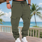 Fleece-lined Multi-pocket Cargo Pants - arm green