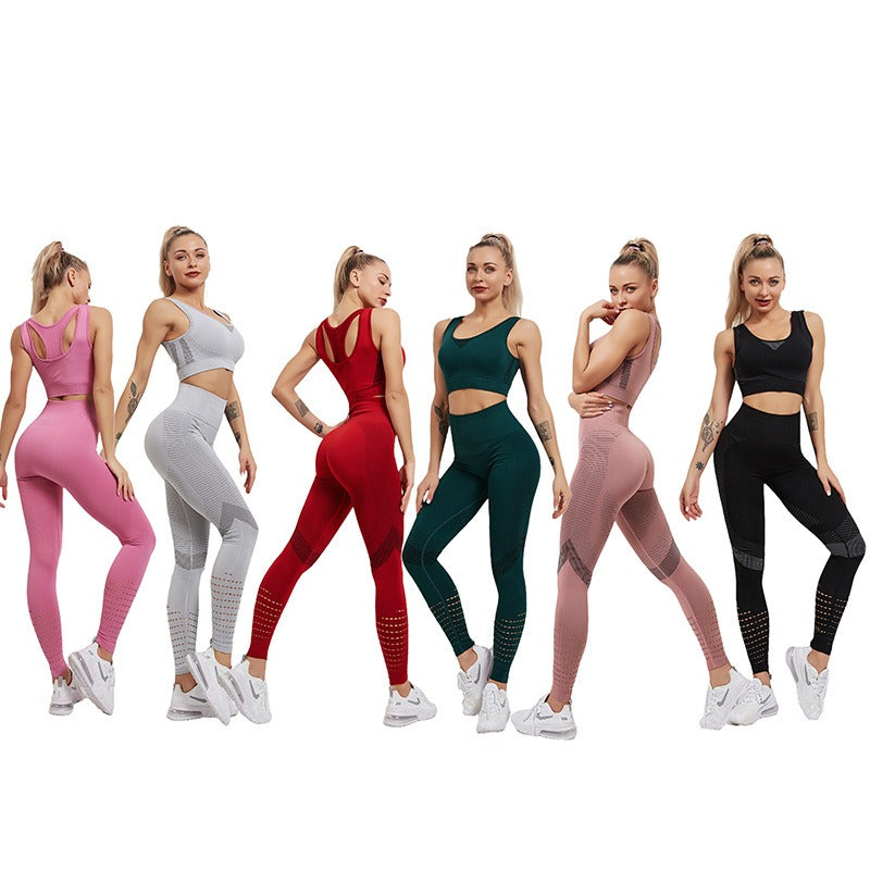 High waisted mesh yoga elastic tight leggings - runwayfashionista.com