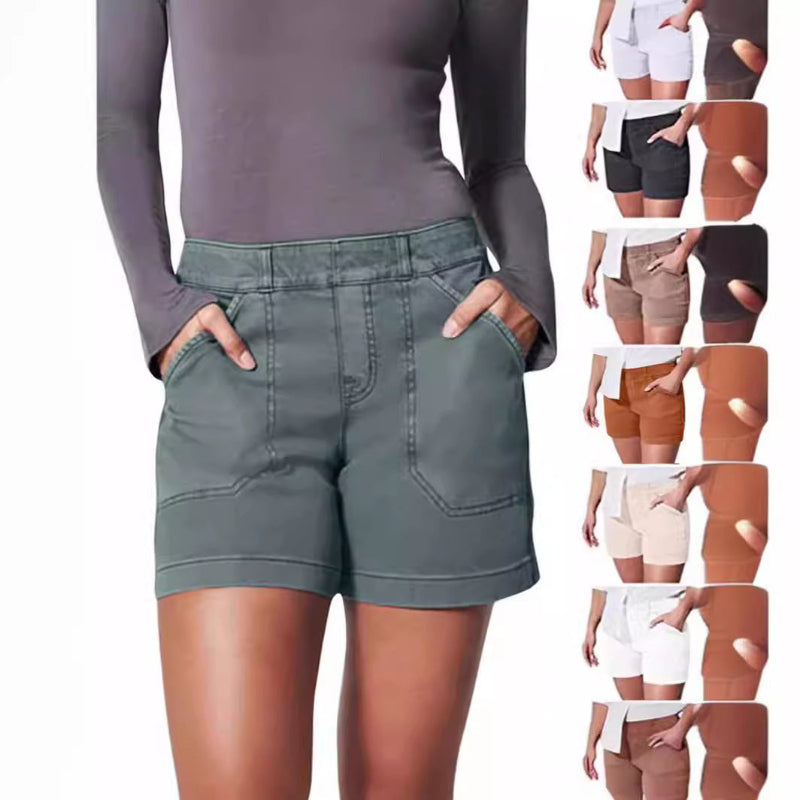 Stylish & Comfy: Slim-Fit Denim Shorts for Business Casual