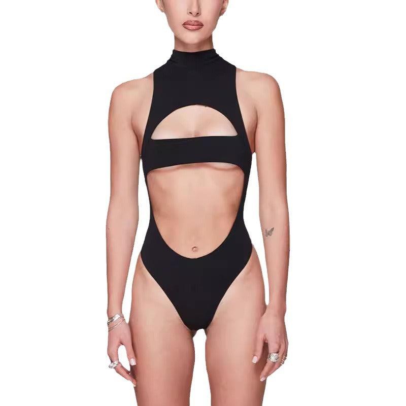 Hollow Out Navel Slimming Jumpsuit