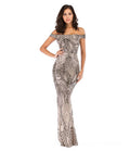 Off Shoulder Maxi Dress - runwayfashionista.com