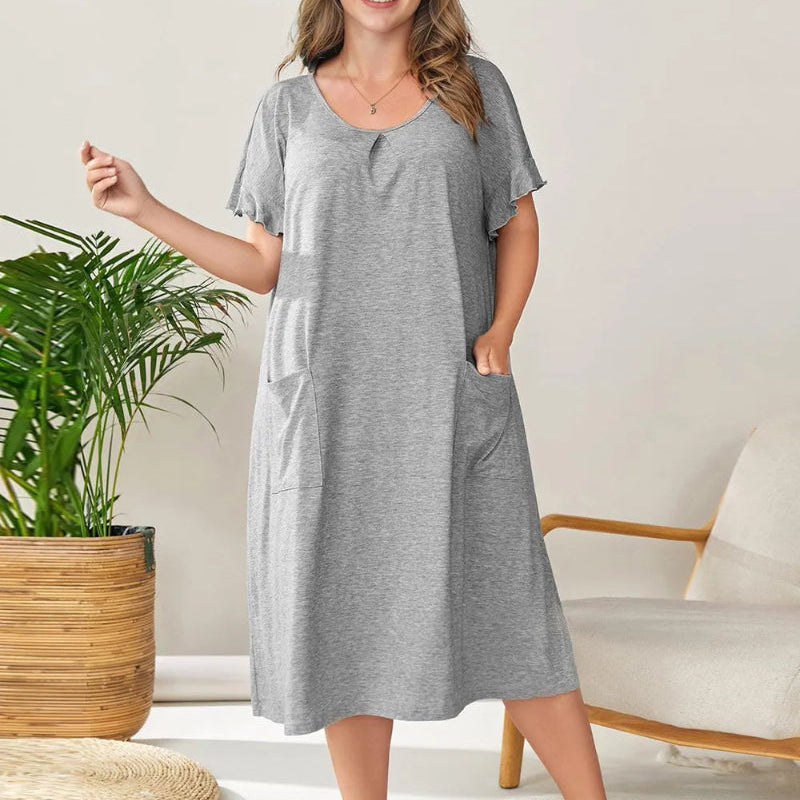Chic Comfort: Plus Size Lounge Midi Dress