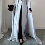 Light Grey Longline Cloak Maxi Dress