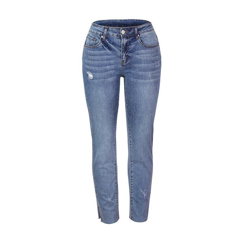 High Waist Stretch Streetwear Vintage Jeans - runwayfashionista.com