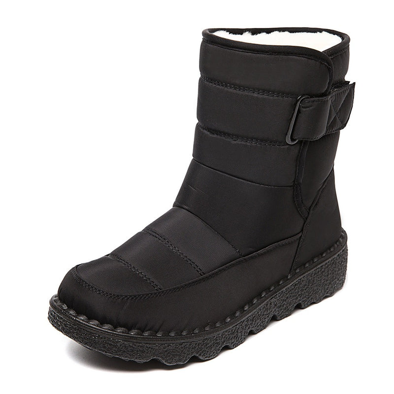 High Top Waterproof Plush Cotton Boots - runwayfashionista.com