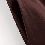 Chocolate Brown High-Waisted Wide-Leg Trousers With Belt