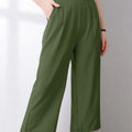 Pocketed Half Elastic Waist Pants - Runwayfashionista.com