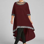 Glamorous Plus Size Sequined Dip Hem Dress