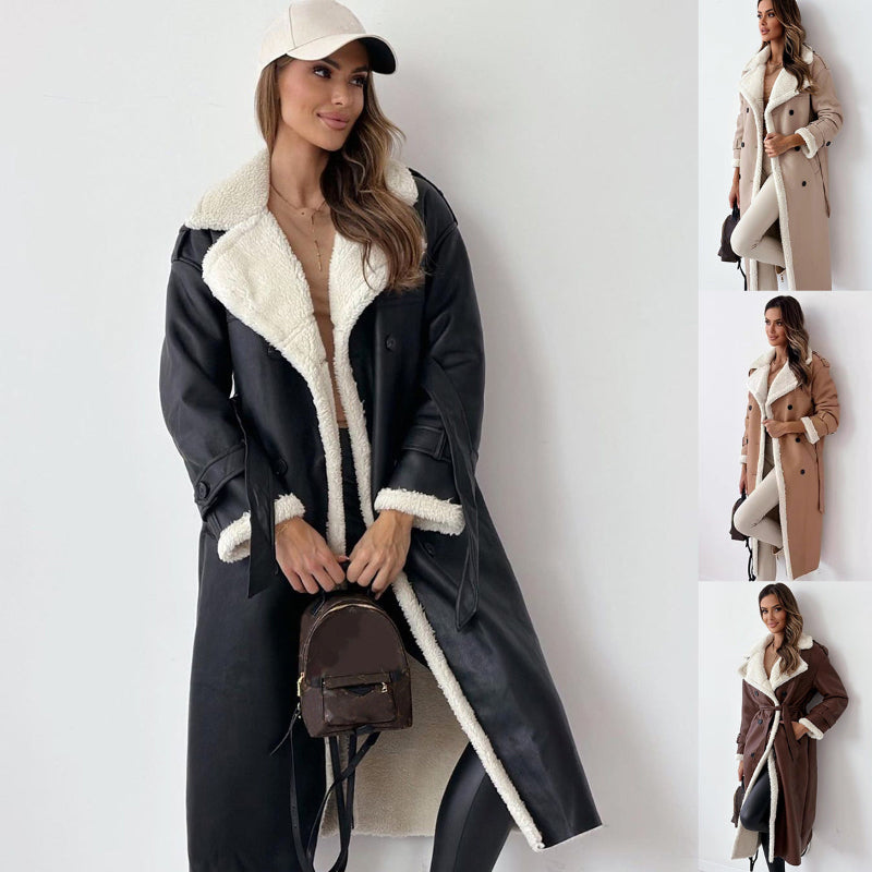Mid Length Trench Coat - black