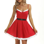 Festive Contrast-Trim Camisole Dress