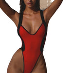 Splicing Design One Piece Swimsuit