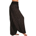 High-Waist Digital Print Wide Harem Pants