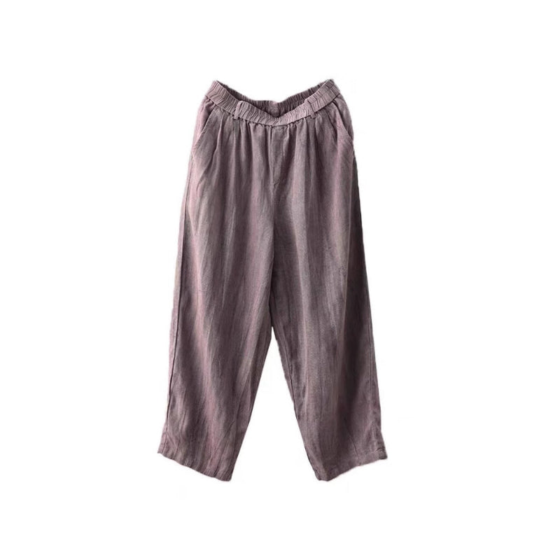 Retro Linen Harem Pants: Tapered & Lined
