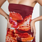 Printed Tube Sleeveless Maxi Dress -runwayfashionista.com