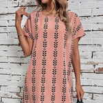 Round Neck Loose Dress - runwayfashionista.com