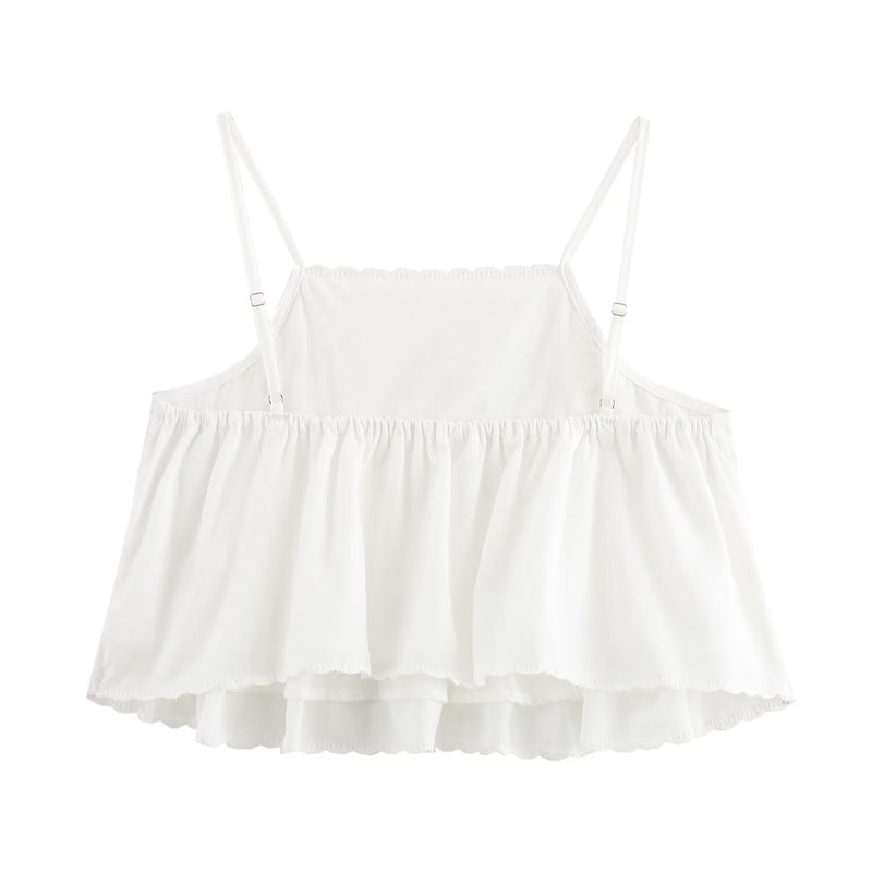 Sleeveless Ruffled Top