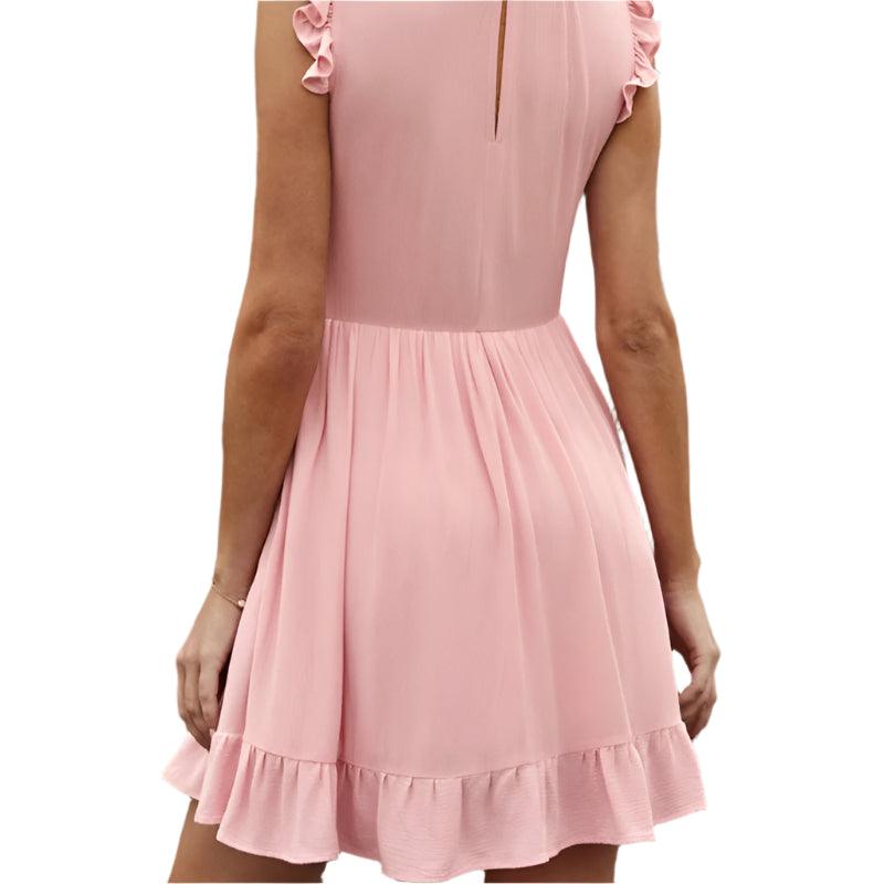 Ruffled sleeveless mini dress - runwayfashionista.com