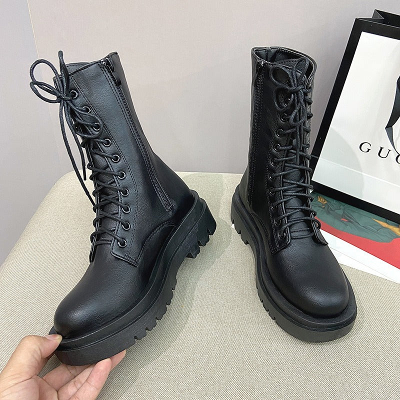 British Style New Knight Martin Boots - runwayfashionista.com