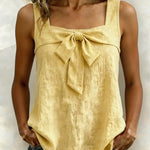 Square-Neck Tank Top - yellow