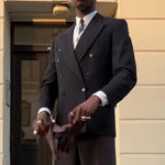 Black Double-breasted Blazer