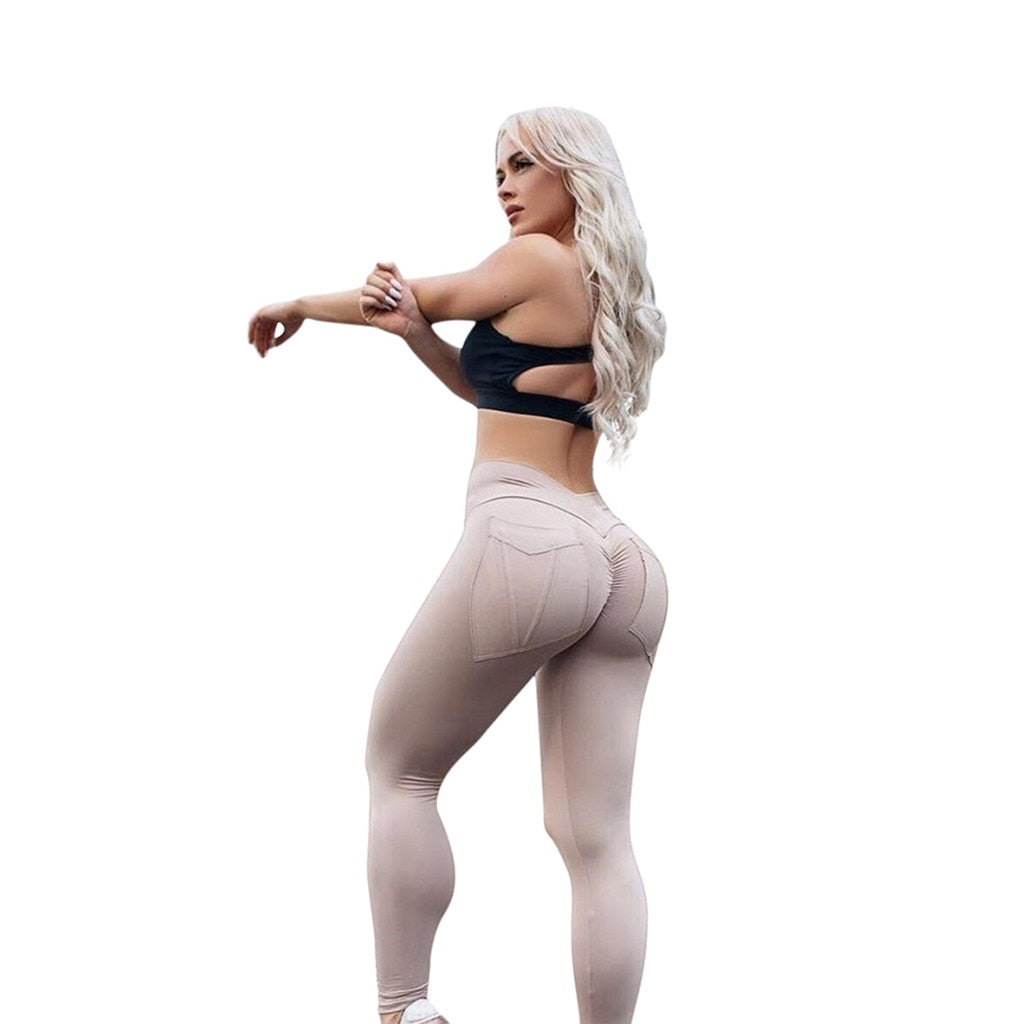 High Waist Anti Cellulite Leggings - runwayfashionista.com