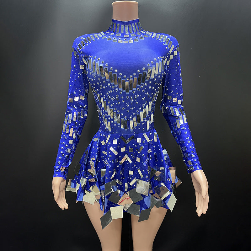 Sparkling Sequins Long Sleeved Mini Dress