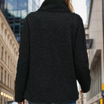 Pocketed Turtleneck Long Sleeve Sweatshirt -runwayfashionista.com