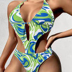 One Piece Printed Swimsuit