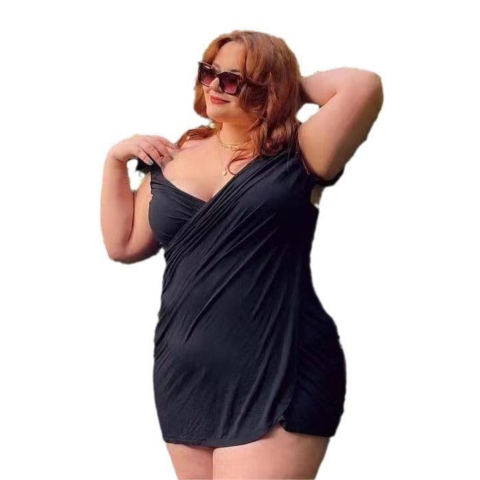 Plus Size Backless Swimsuit