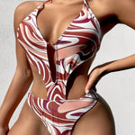 One Piece Printed Swimsuit