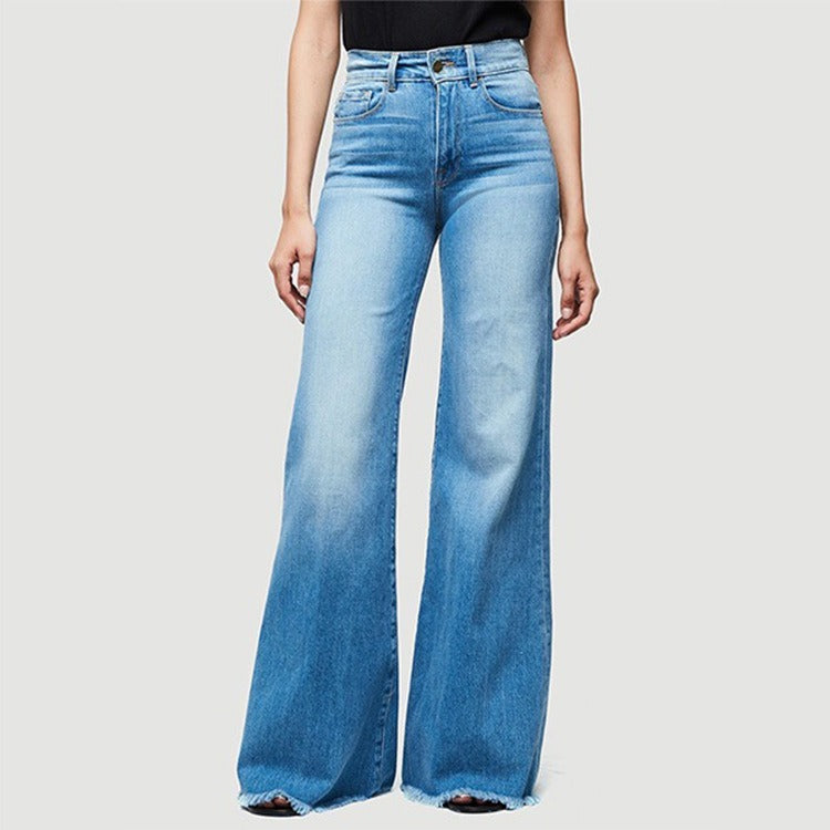 Full Length Loose Wide Leg Jeans - runwayfashionista.com